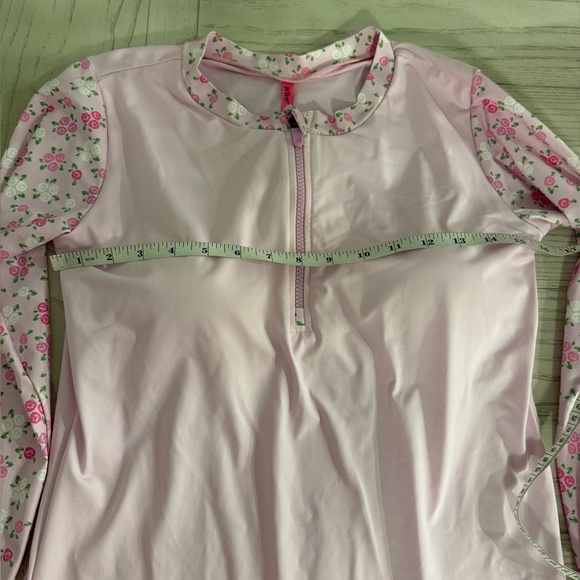 Betsey Johnson Long Sleeve Half Zip Rash Guard Size L NWT - Picture 6 of 9
